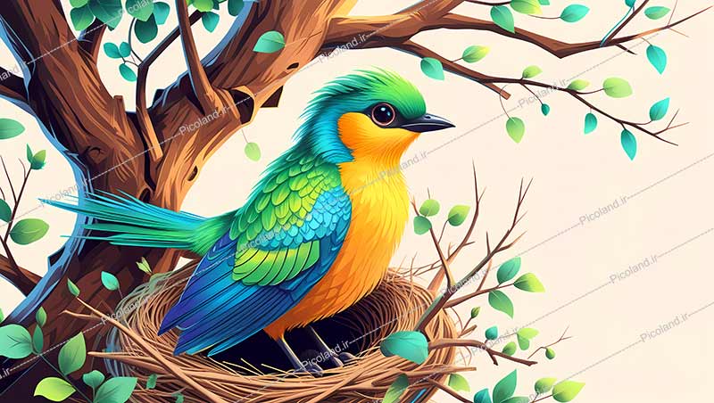 تصویر با کیفیت 8k پرنده زیبا کد0109