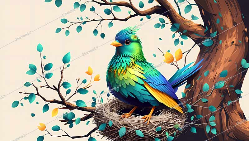 تصویر با کیفیت 8k پرنده زیبا کد0110