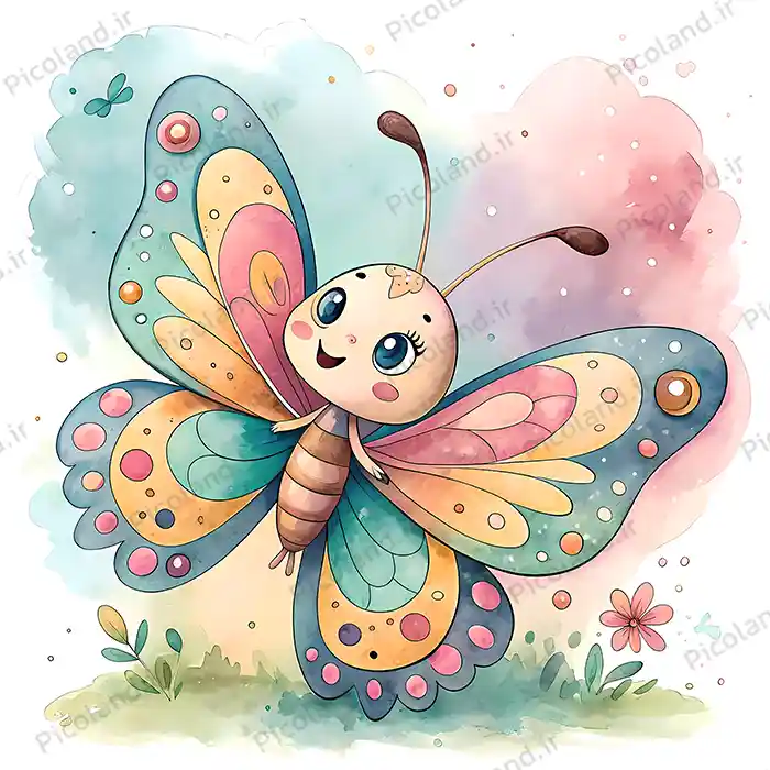 تصویر با کیفیت 4K طرح نقاشی پروانه ناز کد0159