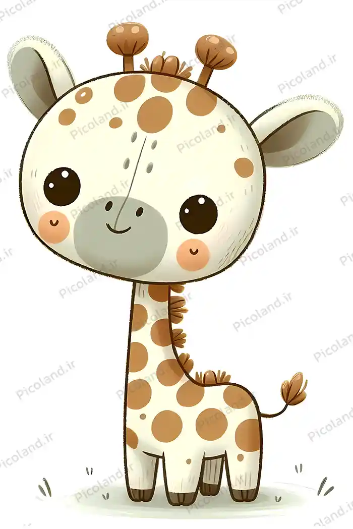 تصویر با کیفیت 8K طرح زرافه کوچولو کد0161