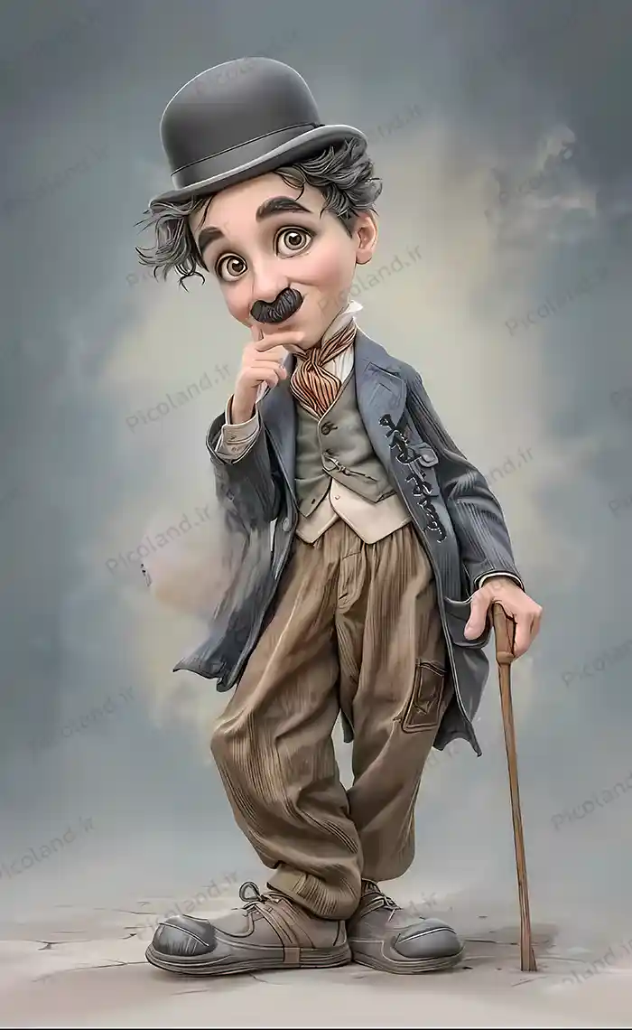 تصویر با کیفیت 4K طرح چارلی چاپلین کد0169