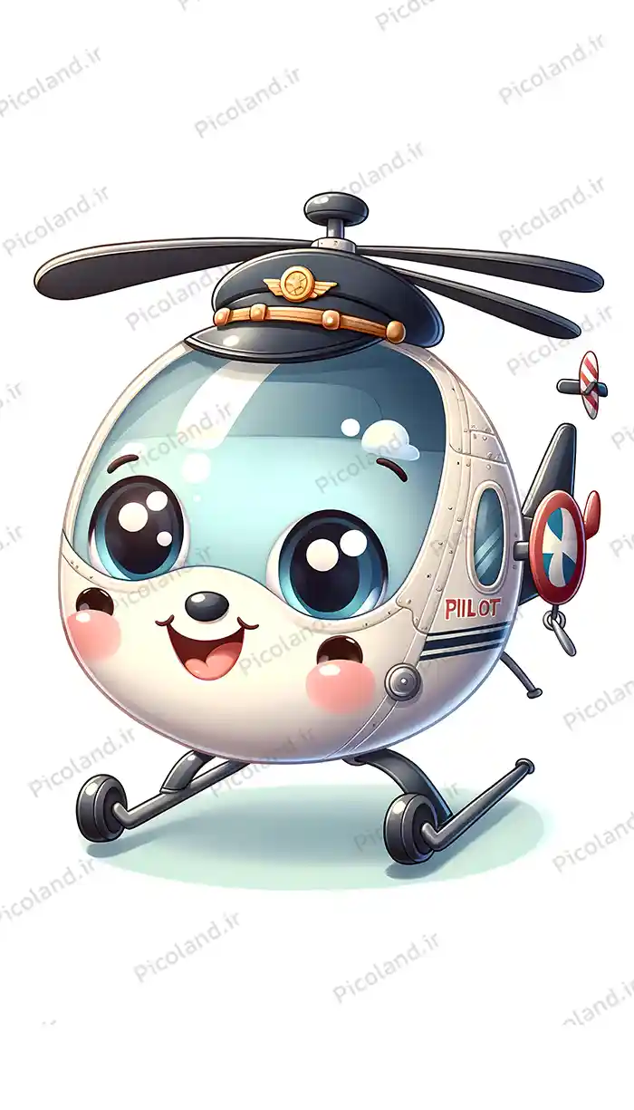 تصویر با کیفیت 12k هلیکوپتر کارتونی انیمیشن کد0171