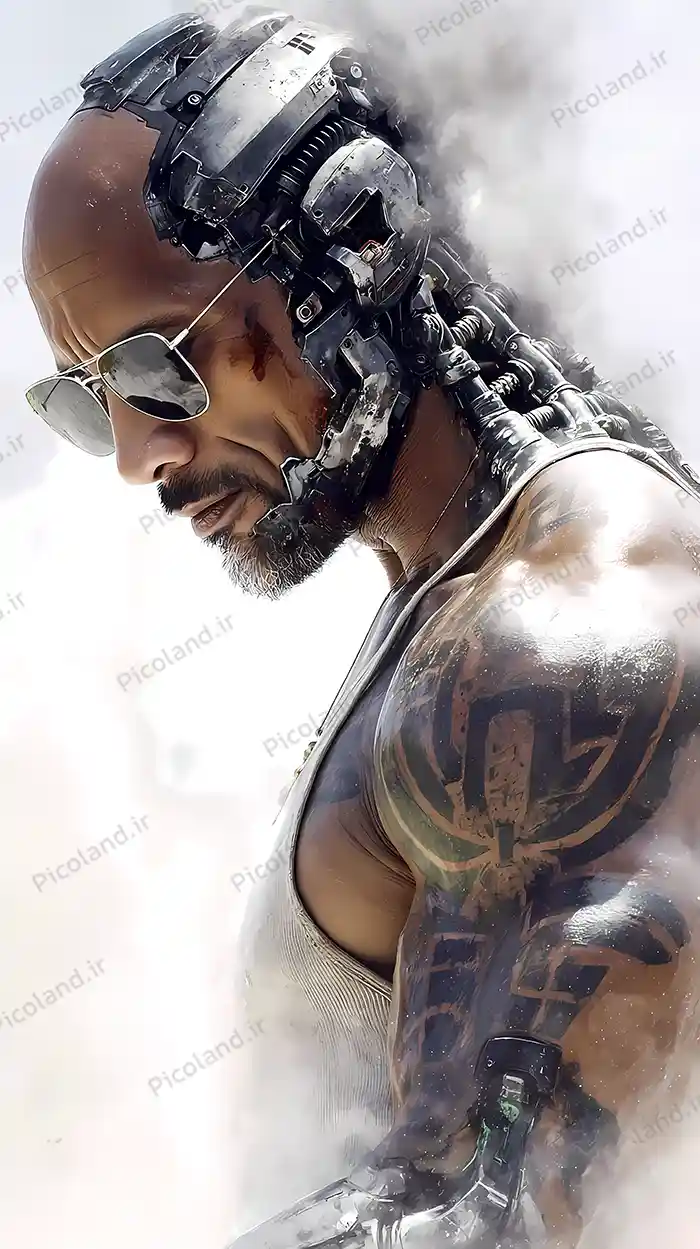 تصویر با کیفیت 8k هنرپیشه و بازیگر دواین جانسون کد0175