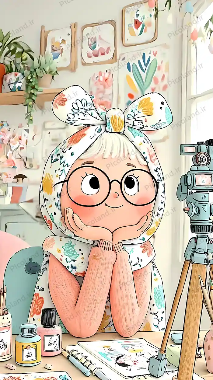 تصویر با کیفیت 8k دختر در حال عکاسی کد0182