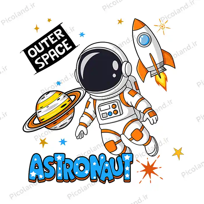 تصویر با کیفیت 8K طرح فضانورد در فضا کد0190