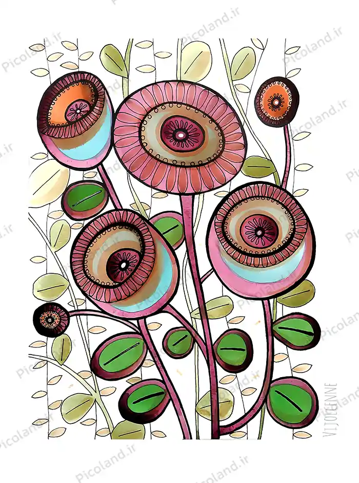 تصویر با کیفیت 12K طرح گل های زیبا کد0198