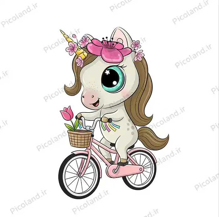 تصویر با کیفیت 8K تک شاخ دوچرخه سوار کیوت کد0205