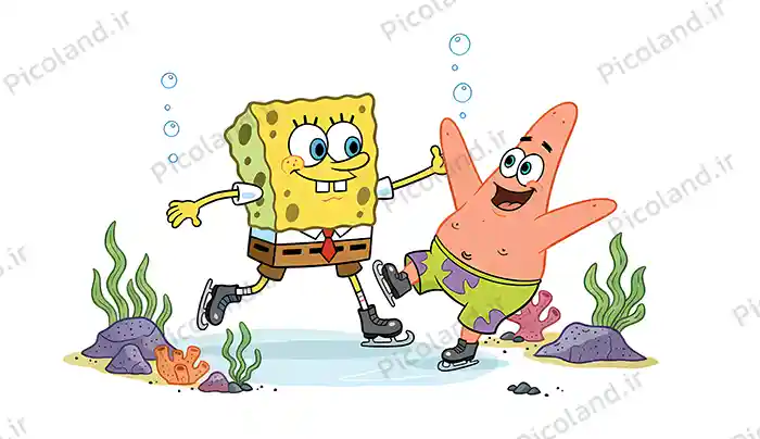 تصویر با کیفیت 8K عکس کارتون باب اسفنجی و پاتریک کد0215