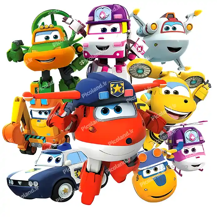 عکس با کیفیت 8K کارتون هواپیماها کد0225