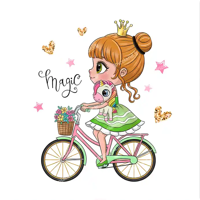 تصویر با کیفیت 8K عکس دختر دوچرخه سوار کیوت کد0226