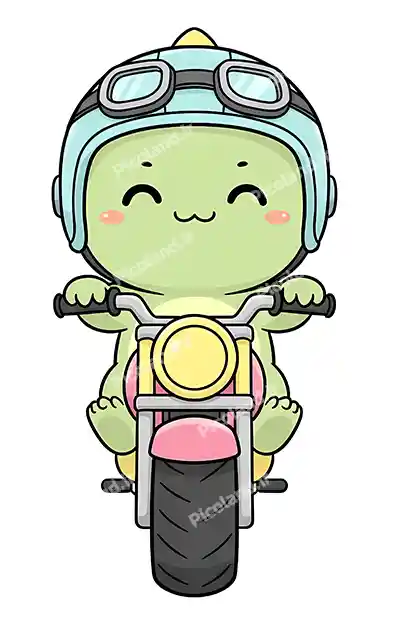 عکس با کیفیت 5K اژدها کوچولو موتو سوار کیوت کد0244