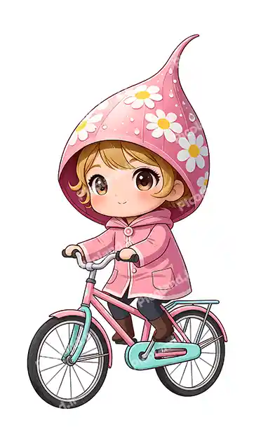 عکس با کیفیت 5K کوچولو های دوچرخه سوار کیوت کد0246