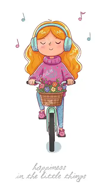 عکس با کیفیت 5K دختر در حال دوچرخه سواری کد0254