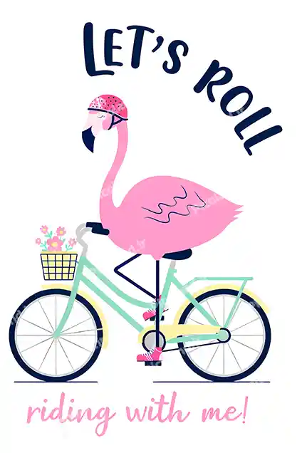 عکس با کیفیت 5K پلیکان کیوت در حال دوچرخه سواری کد0258