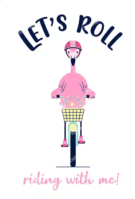 عکس با کیفیت 5K پلیکان کیوت در حال دوچرخه سواری کد0259