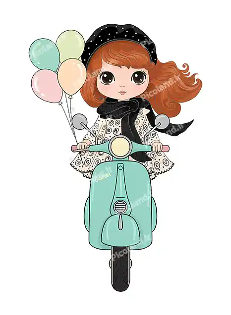 عکس با کیفیت 8K دختر کیوت در حال موتور سواری کد0262