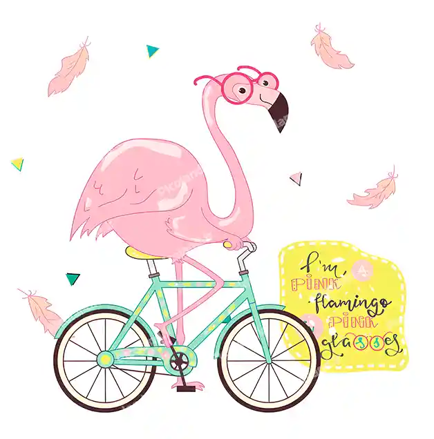 عکس با کیفیت 8K پلیکان کیوت در حال دوچرخه سواری کد0264