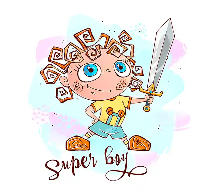 عکس با کیفیت 5K پسر درحال شمشیر بازی کد0271