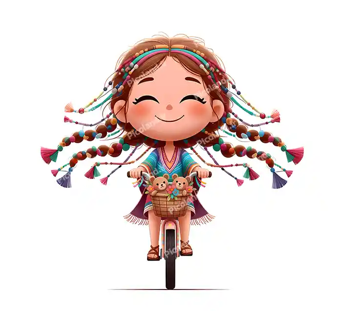 عکس با کیفیت 5K دختر درحال دو چرخه بازی کد0272