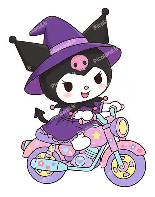 عکس با کیفیت 5K کارتون کرومی در حال موتور سواری کد0293