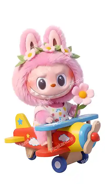 عکس با کیفیت 5K لبوبو در حال پرواز با هواپیما کیوت کد0297