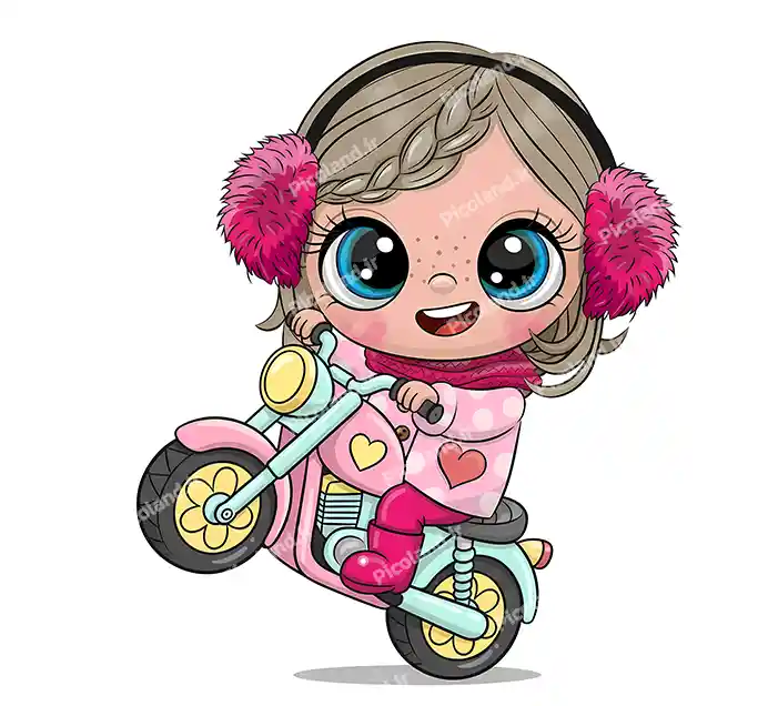 عکس با کیفیت 5K دختر کیوت سوار موتور کد0305