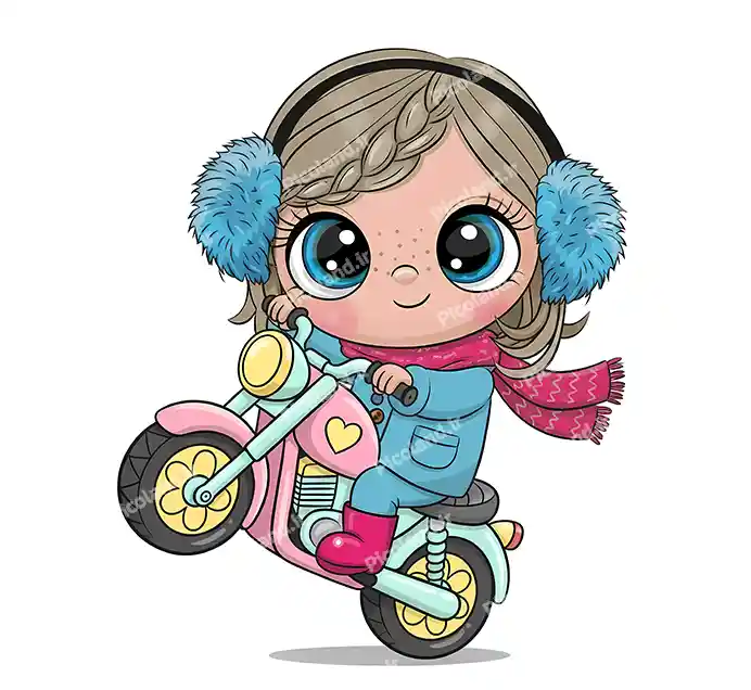 عکس با کیفیت 5K دختر کیوت سوار موتور کد0306