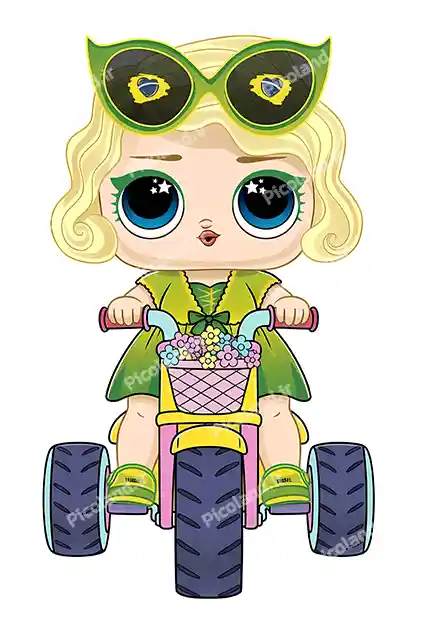 عکس با کیفیت 5K دختر گروه ال او ال درحال سه چرخه سواری کد0316