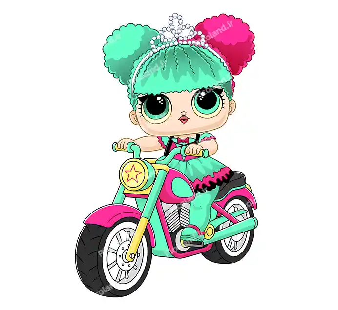 عکس با کیفیت 6K دختر گروه ال او ال درحال موتور سواری کد0317