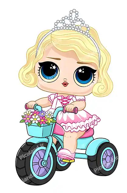 عکس با کیفیت 5K دختر گروه ال او ال درحال سه چرخه سواری کد0318