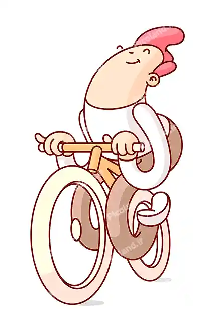 عکس با کیفیت 4K طرح مینیمال دو چرخه سوار کد0336