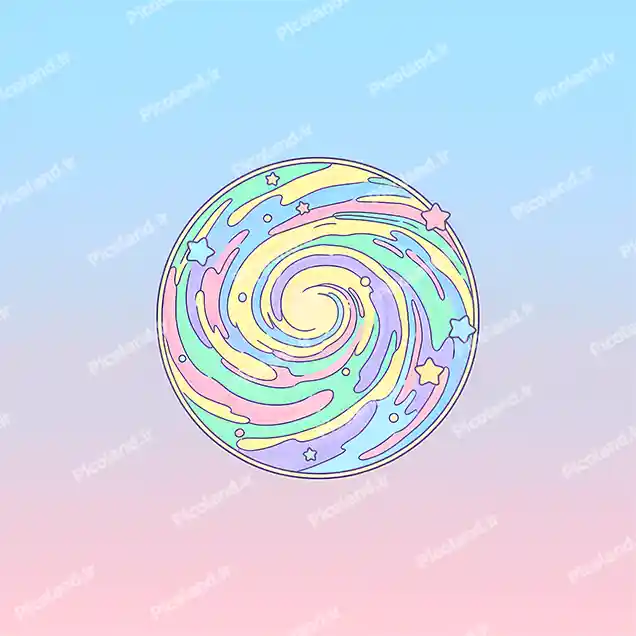 عکس با کیفیت 5K طرح کره ماه کیوت کد0343