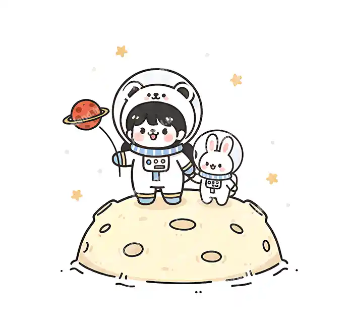 عکس با کیفیت 4K فضانورد کیوت کد0365