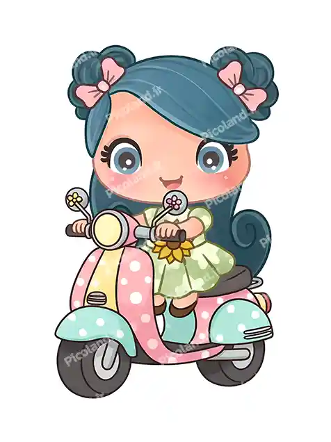 عکس با کیفیت 4K دختر کیوت موتور سوار کد0384