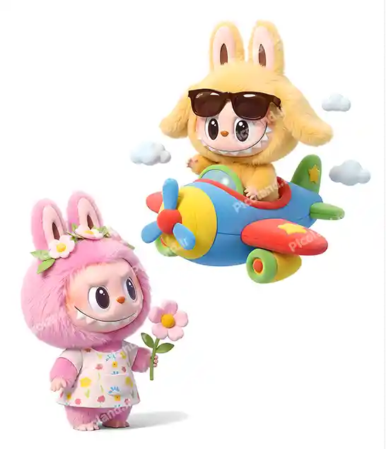 عکس با کیفیت 5K لبوبو کیوت سوار هواپیما کد0389