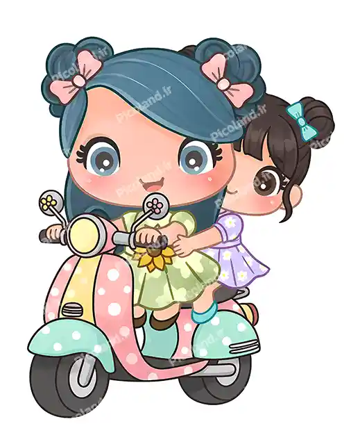 عکس با کیفیت 4K دختر کیوت موتور سوار کد0397