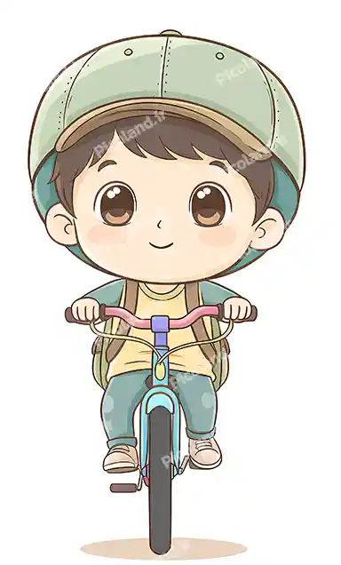 عکس با کیفیت HD پسر کیوت سوار دوچرخه کد0413