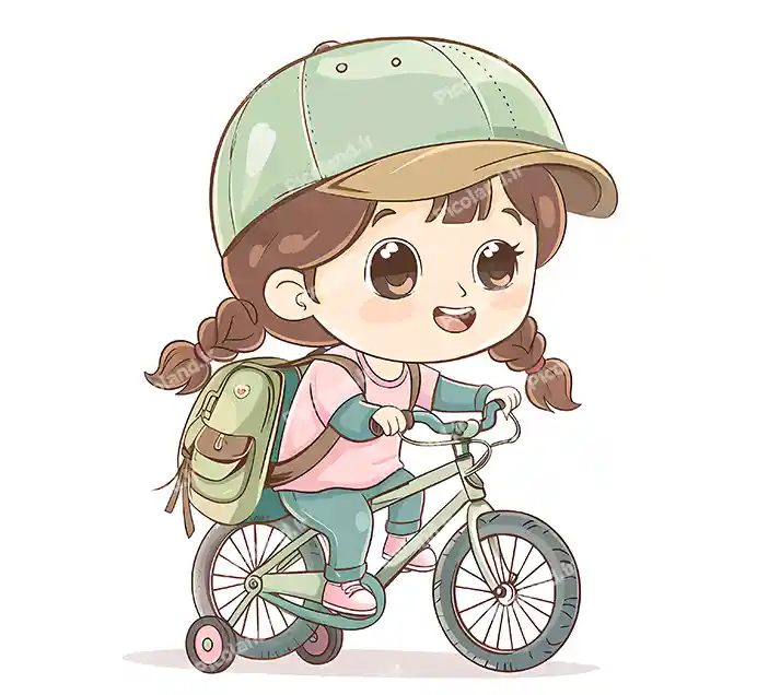 عکس با کیفیت HD دختر کیوت سوار دوچرخه کد0414