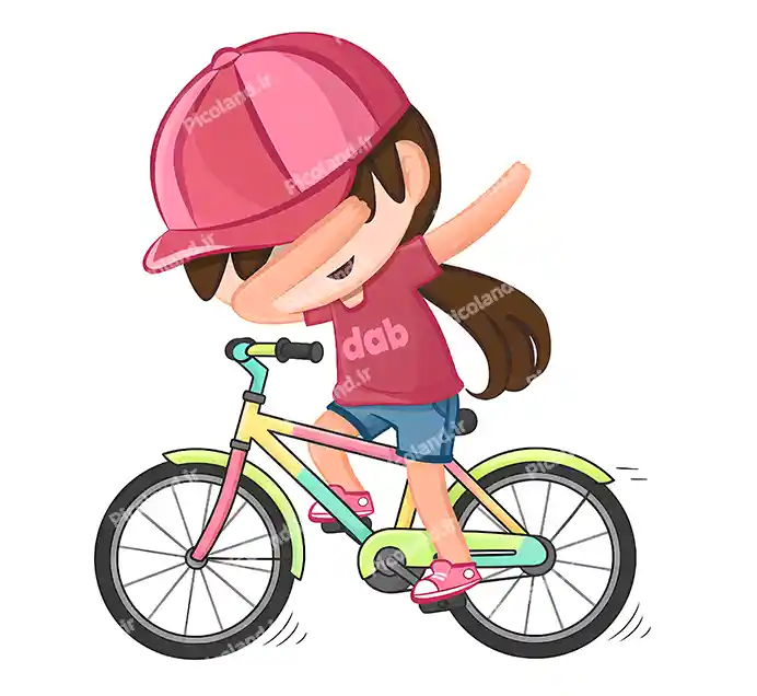 عکس با کیفیت 4K طرح مینیمال دختر دوچرخه سوار کد0424
