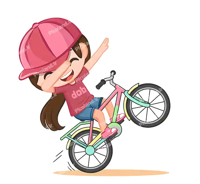 عکس با کیفیت 4K طرح مینیمال دختر دوچرخه سوار کد0425