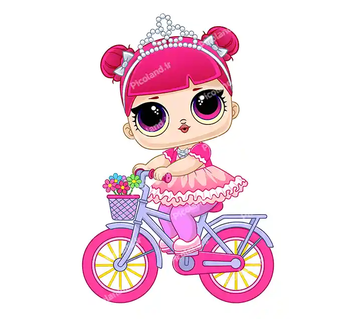 عکس با کیفیت 5K دختر کیوت گروه ال او ال سوار دوچرخه کد0427