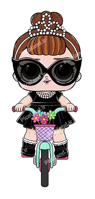 عکس با کیفیت 5K دختر کیوت گروه ال او ال سوار دوچرخه کد0430