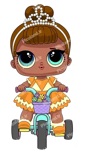 عکس با کیفیت 5K دختر کیوت گروه ال او ال سوار سه چرخه کد0432