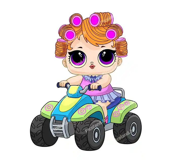 عکس با کیفیت 5K دختر کیوت گروه ال او ال سوار موتور چهار چرخ کد0439