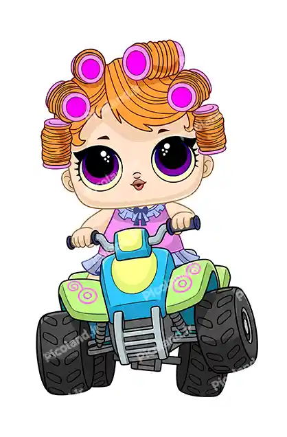 عکس با کیفیت 4K دختر کیوت گروه ال او ال سوار موتور چهار چرخ کد0441