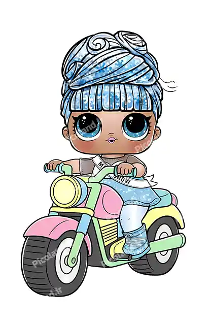 عکس با کیفیت 4K دختر کیوت گروه ال او ال سوار موتور کد0442