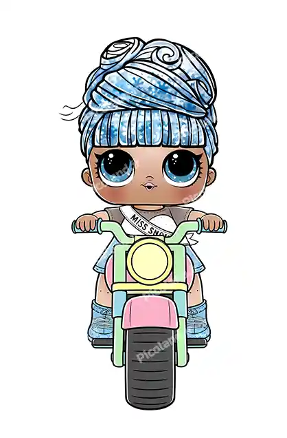 عکس با کیفیت 4K دختر کیوت گروه ال او ال سوار موتور کد0443