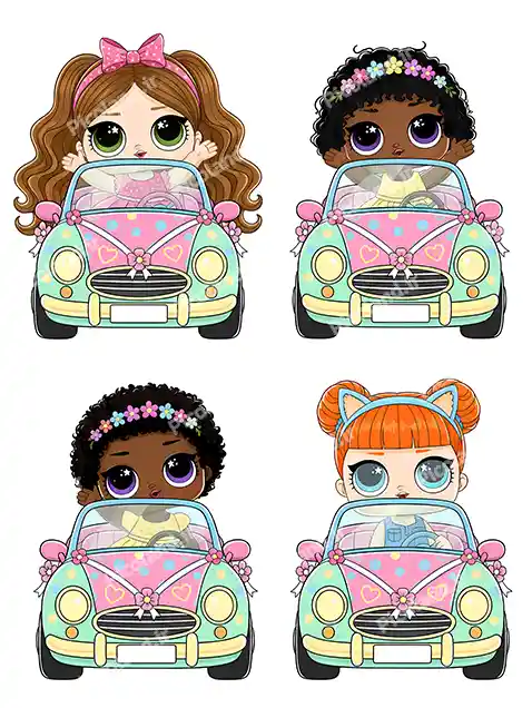 عکس با کیفیت 5K دختر کیوت گروه ال او ال سوار ماشین کد0446