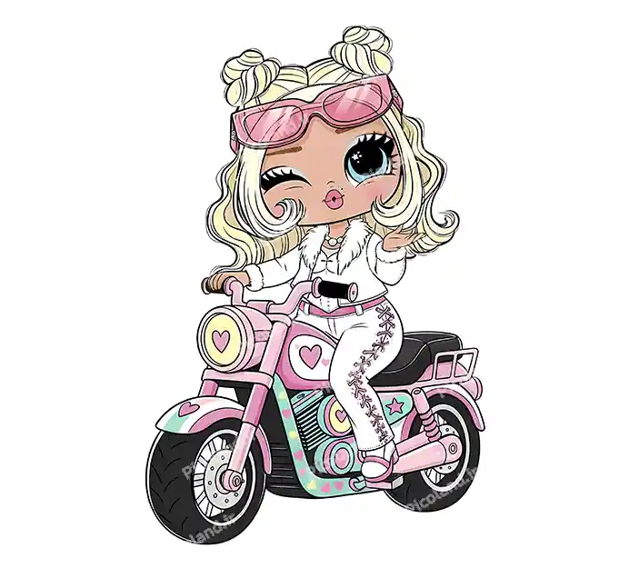 عکس با کیفیت 4K دختر کیوت گروه ال او ال سوار موتور کد0454