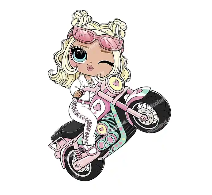 عکس با کیفیت 4K دختر کیوت گروه ال او ال سوار موتور کد0456